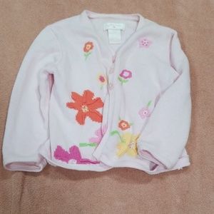 Baby lulu pink flower cardigan